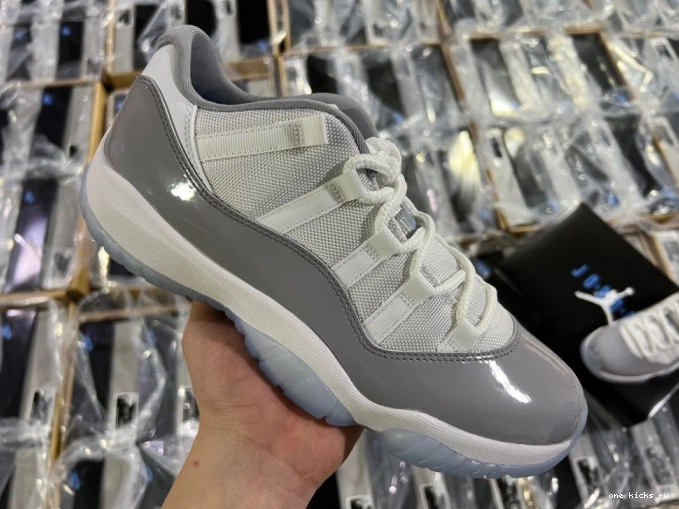 Rep Onekick 11 Cement AV2187-140 Air Grey Jordan Low 0812